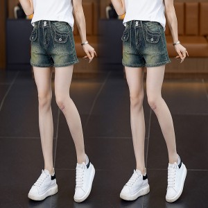 Trendy fashion denim shorts factory customization