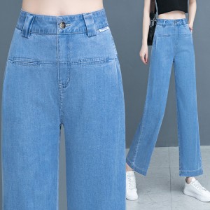 Lady’s Jeans Ice Silk Wide-Leg Jeans