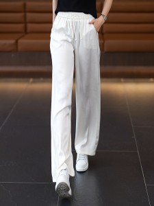 Factory customized ice silk wide-leg pants