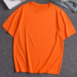 Foreign trade men’s T-shirt, summer short-sleeved solid color loose T-shirt